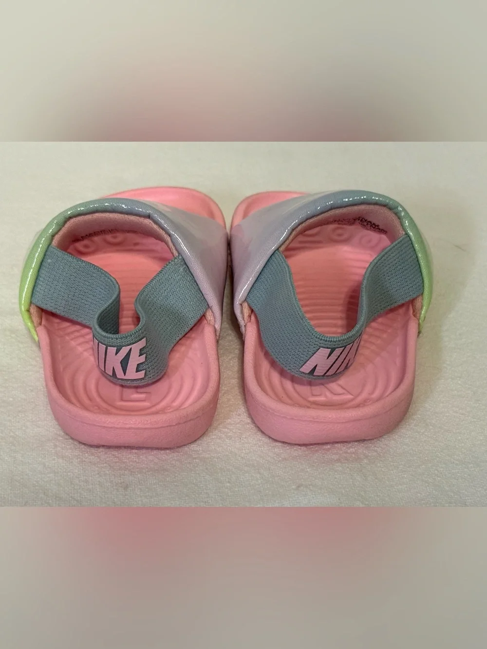 Nike Kawa SE Baby Girl’s 4C Pink & Gray Slingback Slide Sandal